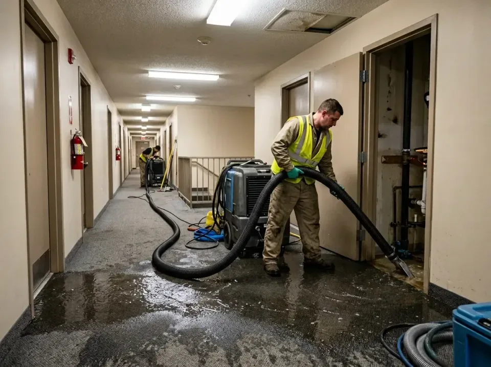 multi-unit-apartment-hallway-f-005 — frequently asked questions, Emergency Burst Pipe Water Extraction & Removal in Wapakone…